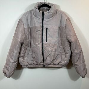 Garage NWT Tan Puffer Boxy Coat Jacket Women Size XL